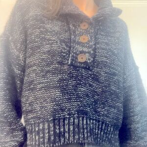 Cropped high low Anthropologie Pilcro sweater size small